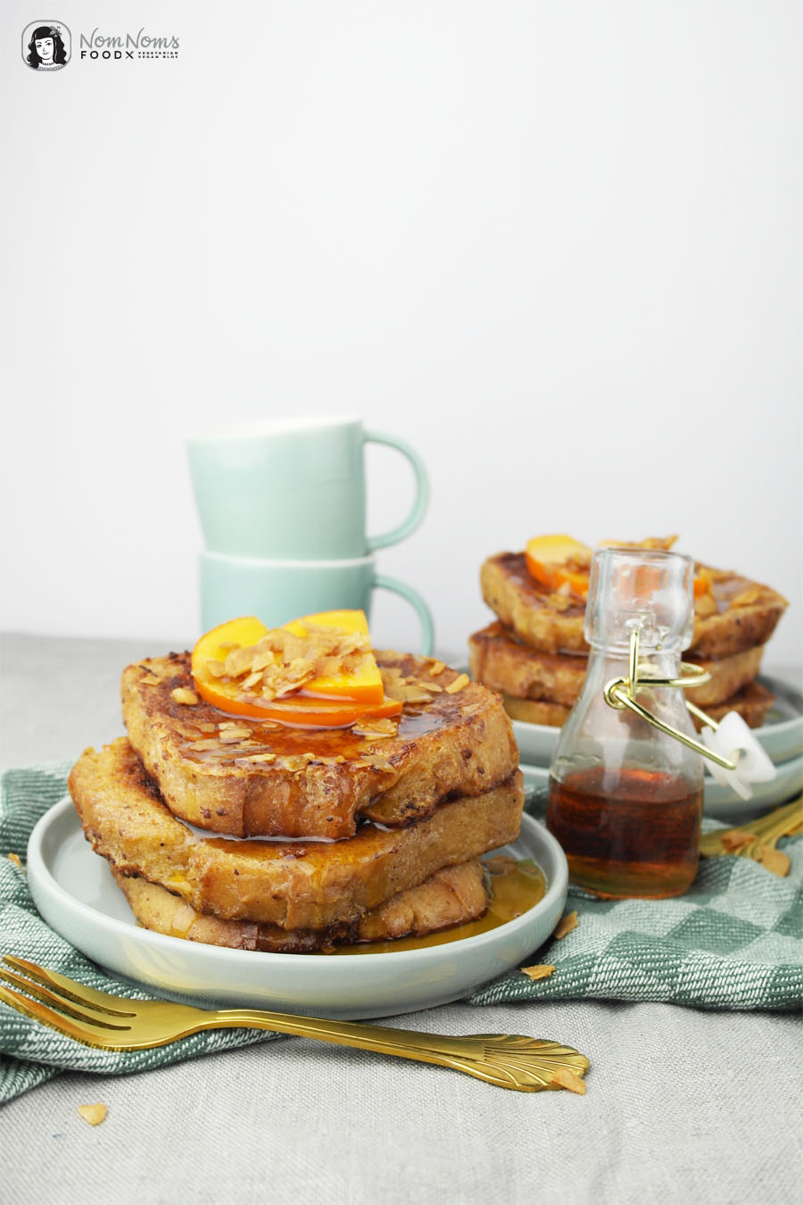 Armer Ritter der Kokosnuss mit Zimt oder Kokosnuss Zimt French Toast