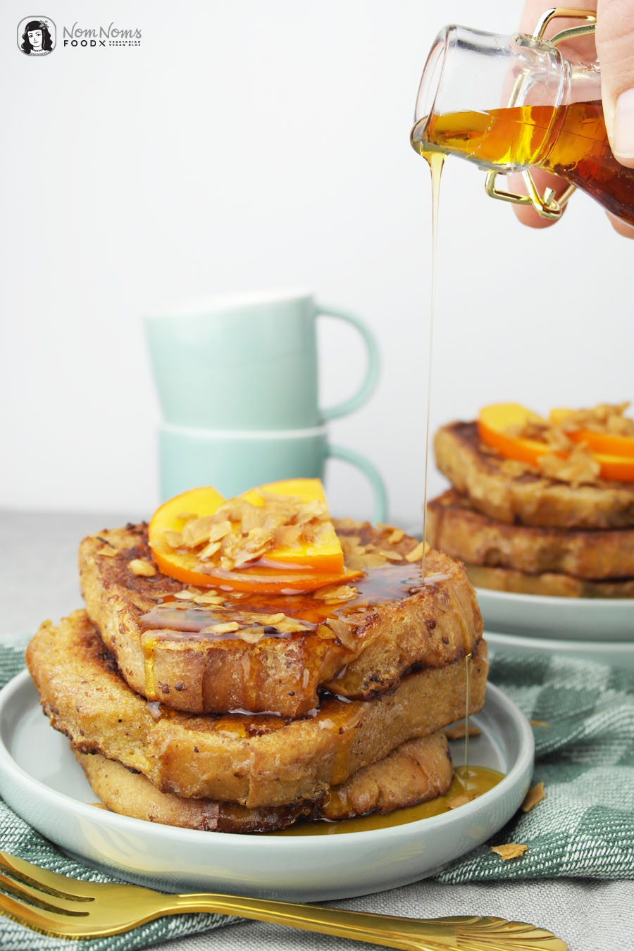 Armer Ritter der Kokosnuss mit Zimt oder Kokosnuss Zimt French Toast
