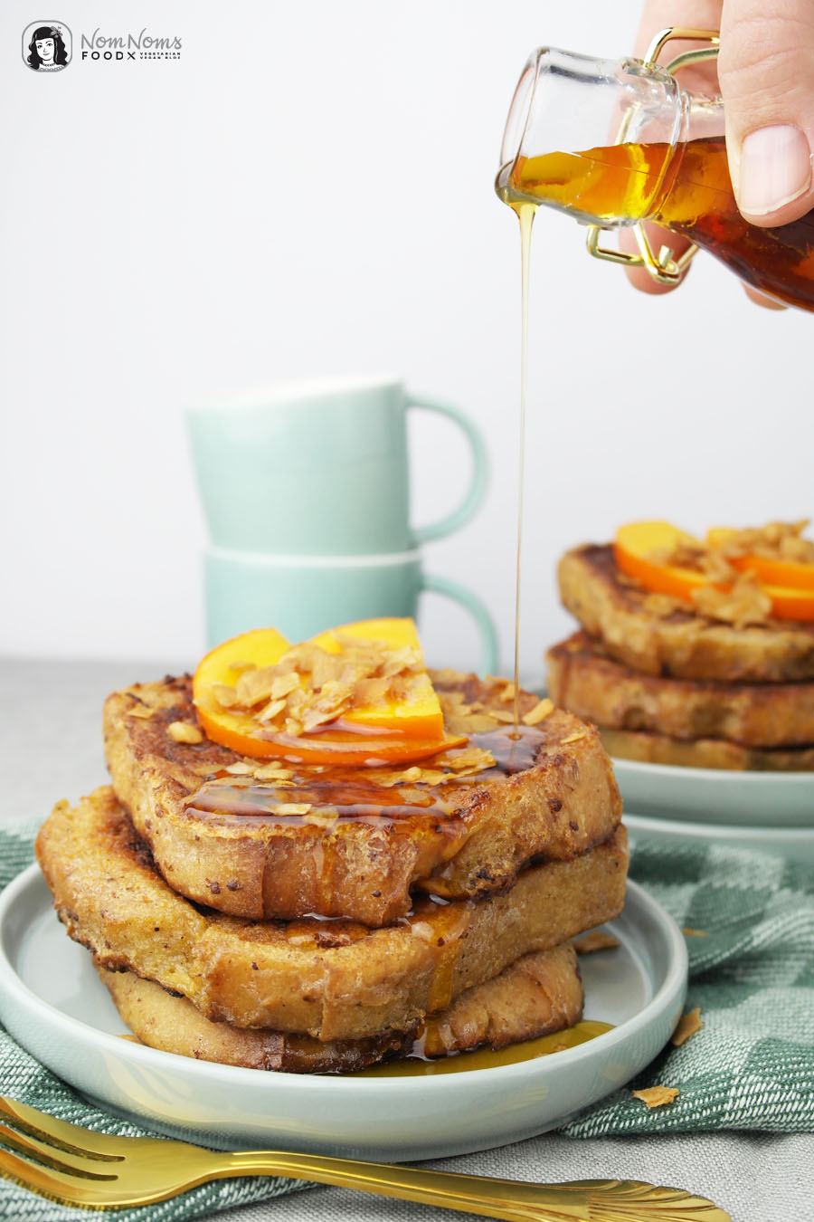 Armer Ritter der Kokosnuss mit Zimt oder Kokosnuss Zimt French Toast