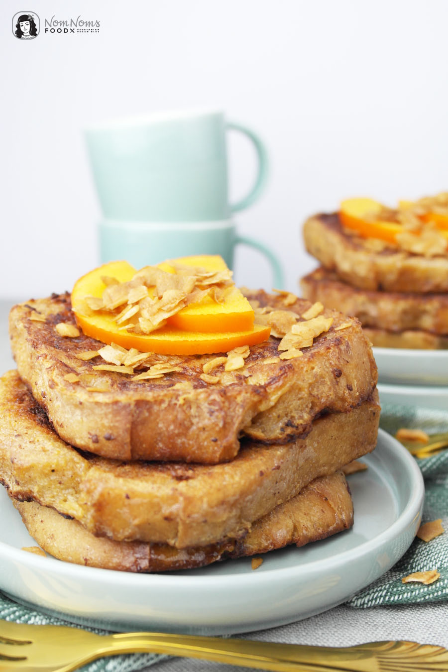Armer Ritter der Kokosnuss mit Zimt oder Kokosnuss Zimt French Toast