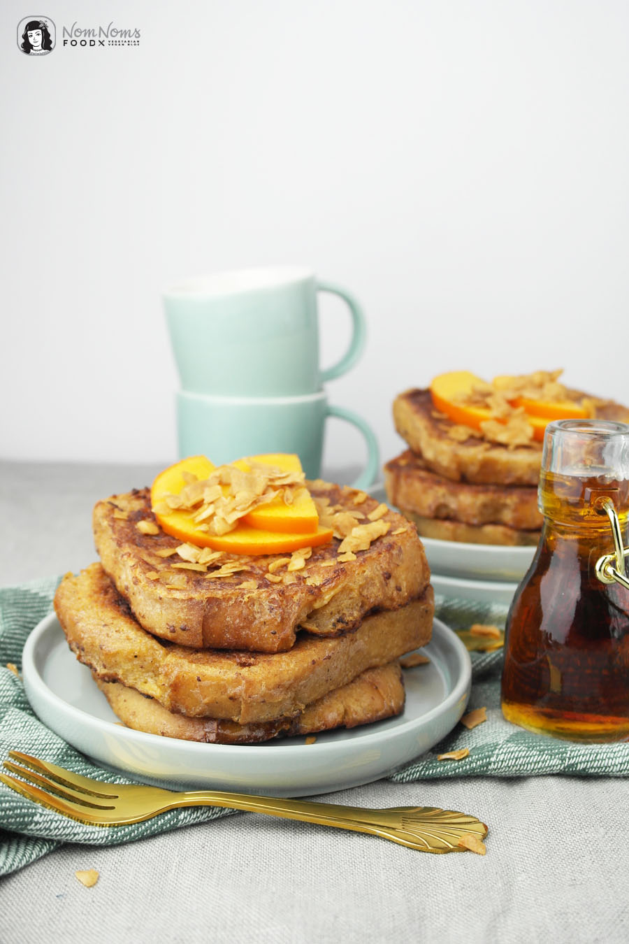Armer Ritter der Kokosnuss mit Zimt oder Kokosnuss Zimt French Toast