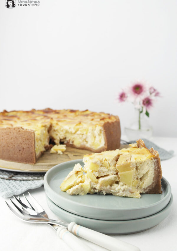 Winterlich würziger Apfel-Quark-Kuchen