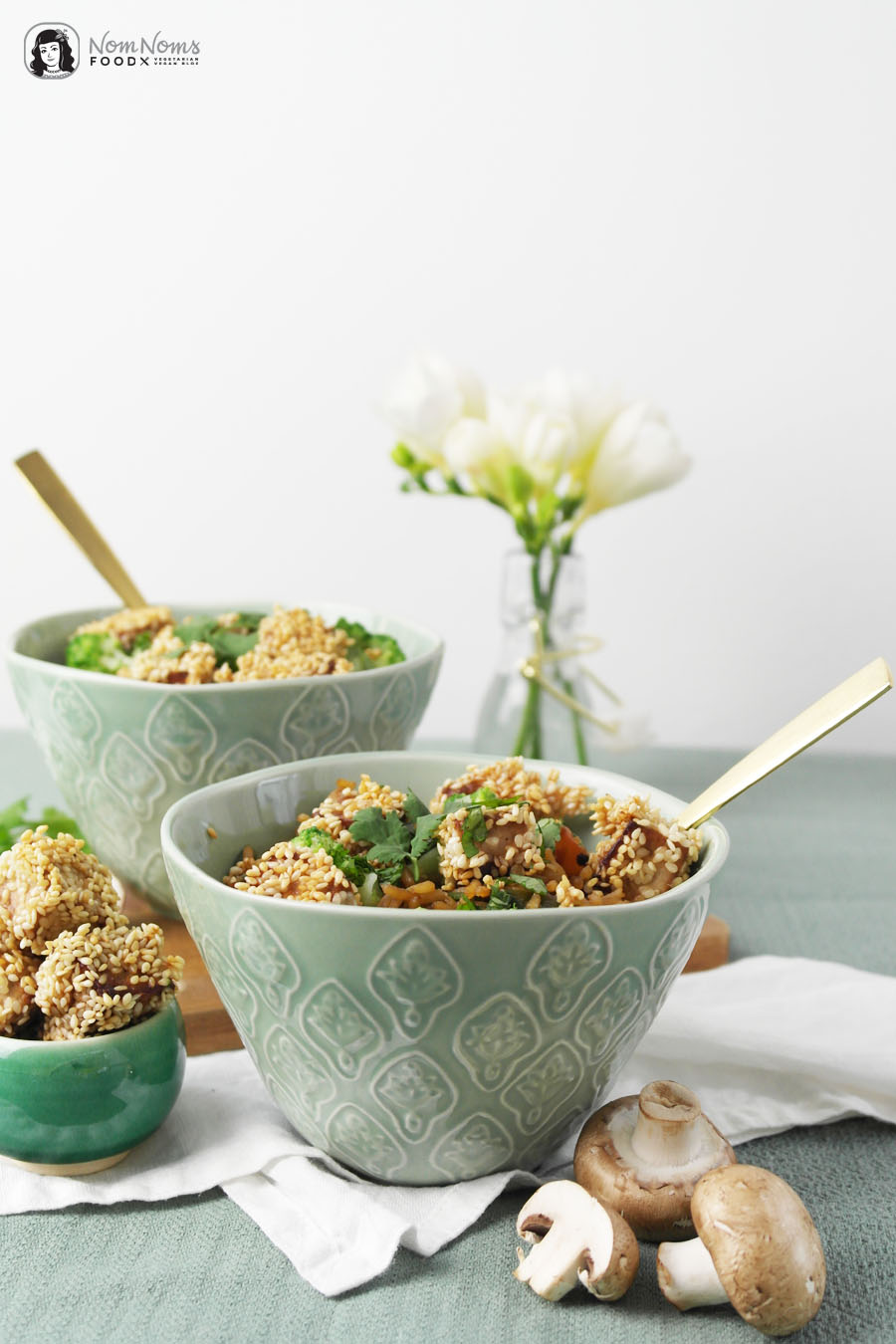 Asiatische Reispfanne mit knusprig frittiertem Sesam-Tofu Butaris Küchenparty Gary Loen