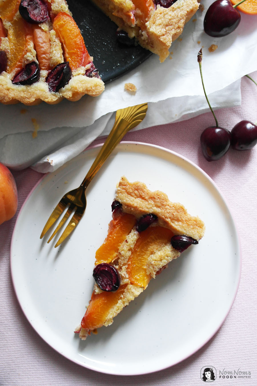 Aprikosen-Kirsch-Tarte mit Frangipane