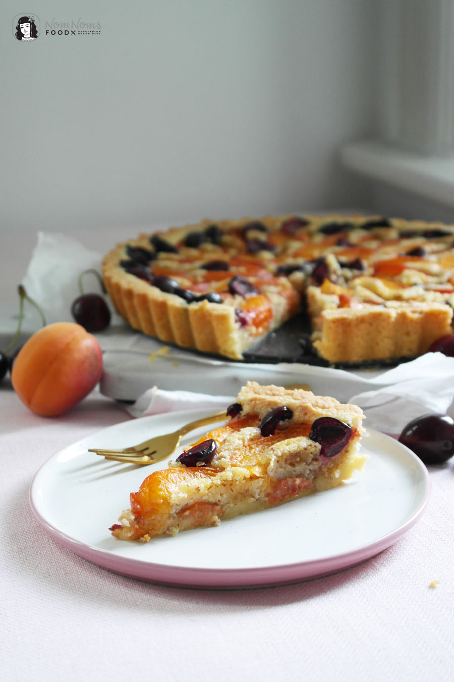 Aprikosen-Kirsch-Tarte mit Frangipane