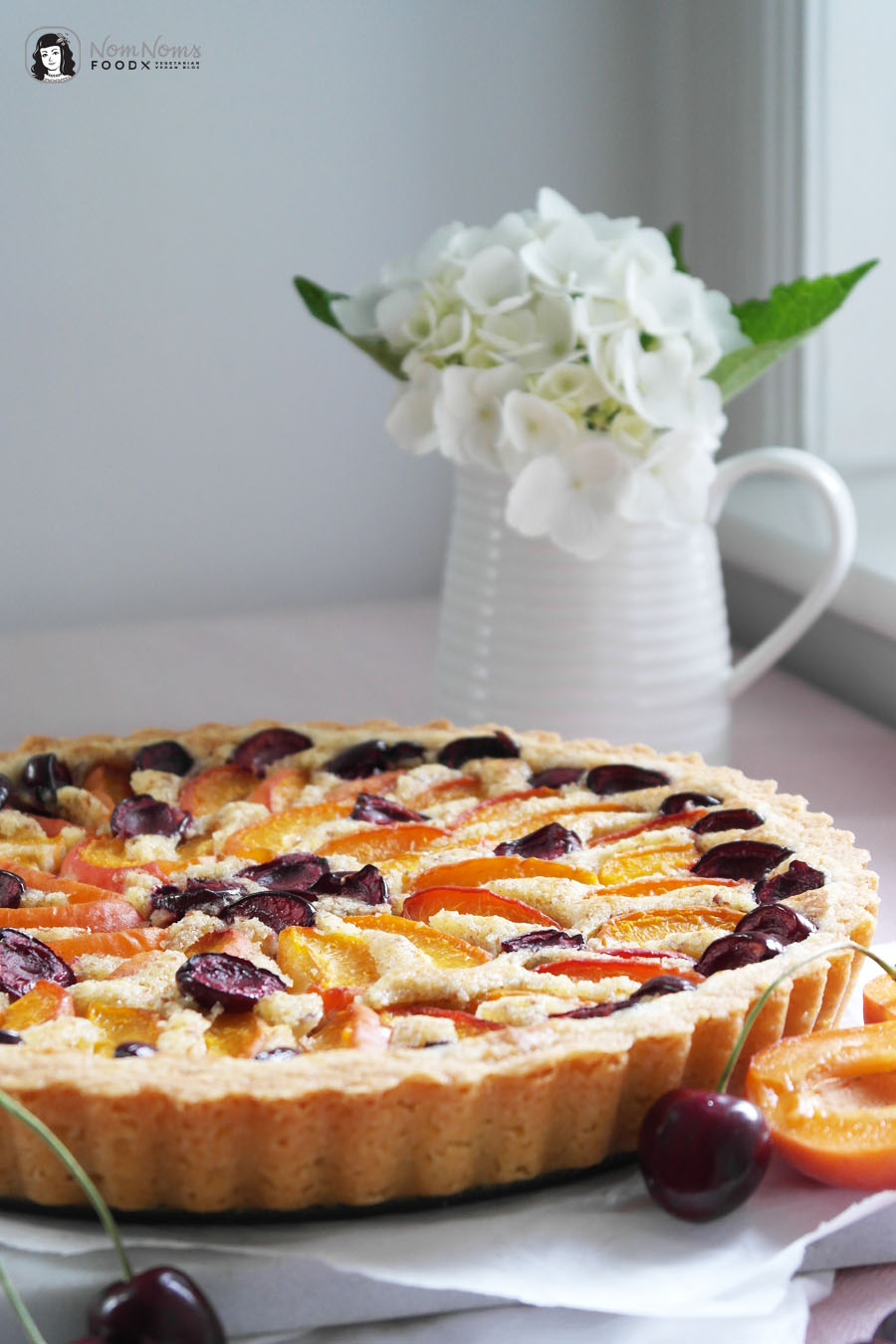 Aprikosen-Kirsch-Tarte mit Frangipane