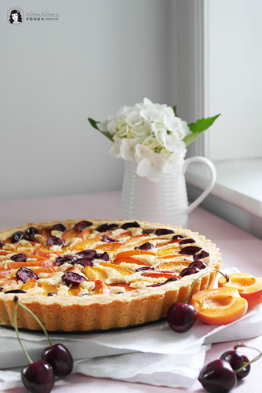 Aprikosen-Kirsch-Tarte mit Frangipane