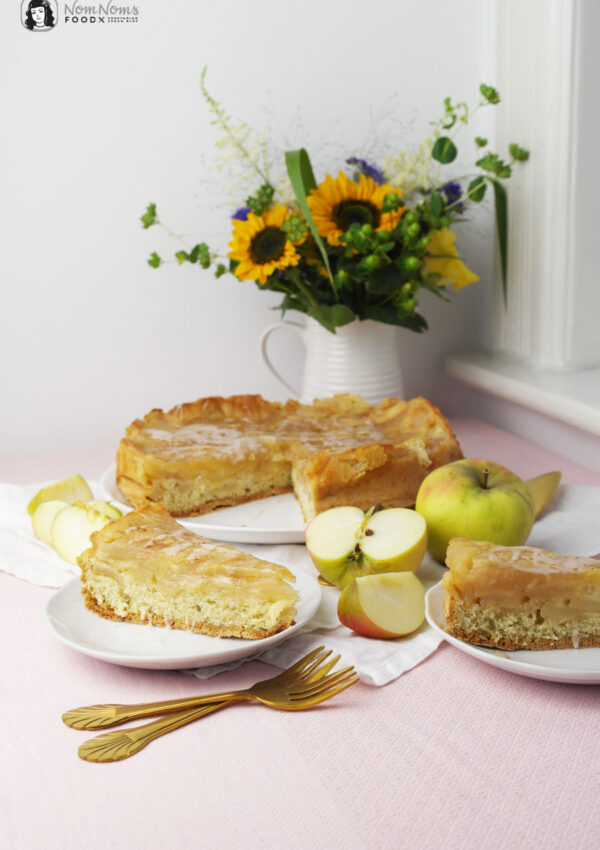 Einfacher Apfel-Zimt-Kuchen mit Biskuitteig Apfelkuchen Biskuit