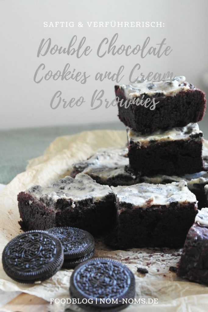 Double Chocolate Cookies and Cream Oreo Brownies