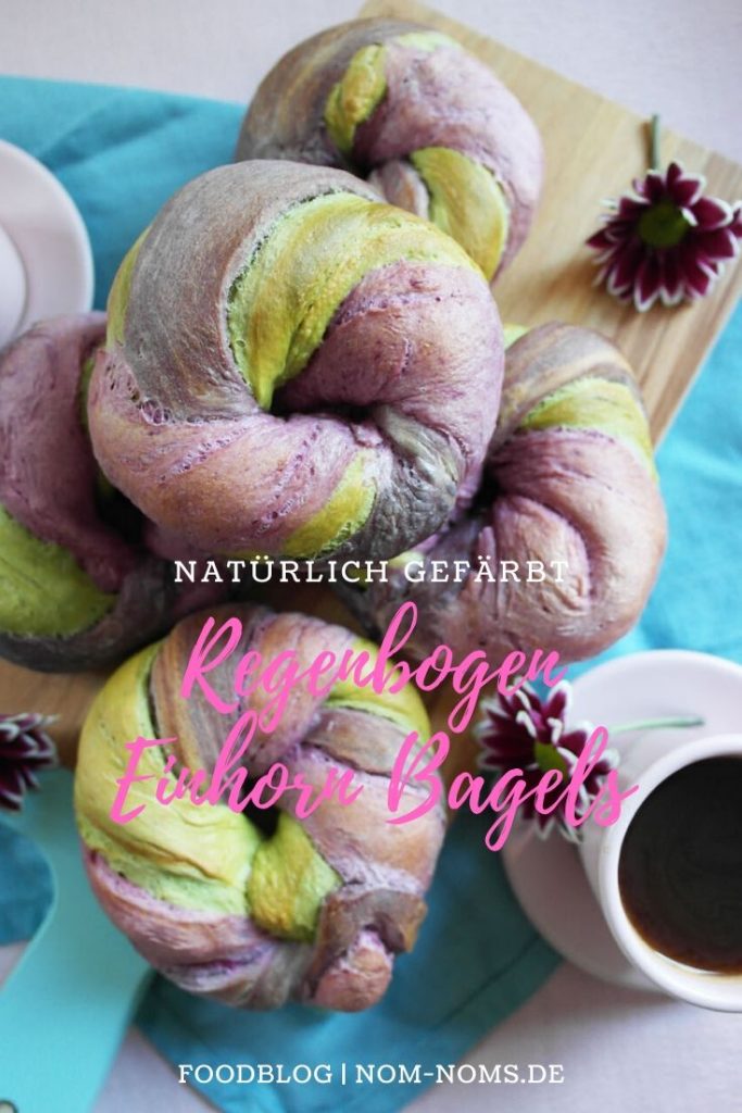 Einhorn Regenbogen Bagels
