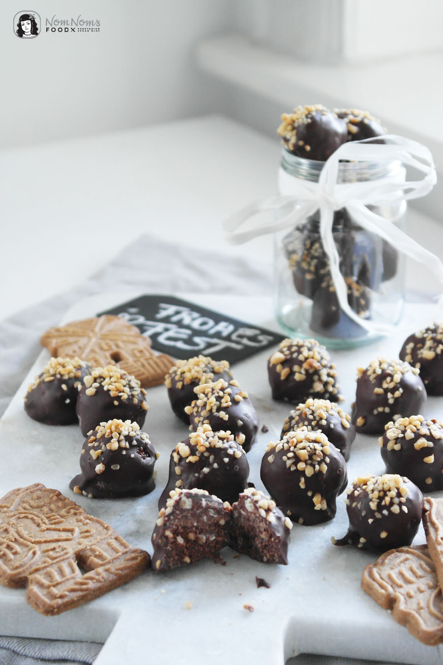 Knusprige Krokant-Spekulatius-Schokoladen-Pralinen