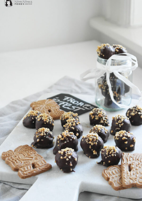 Knusprige Krokant-Spekulatius-Schokoladen-Pralinen ❤