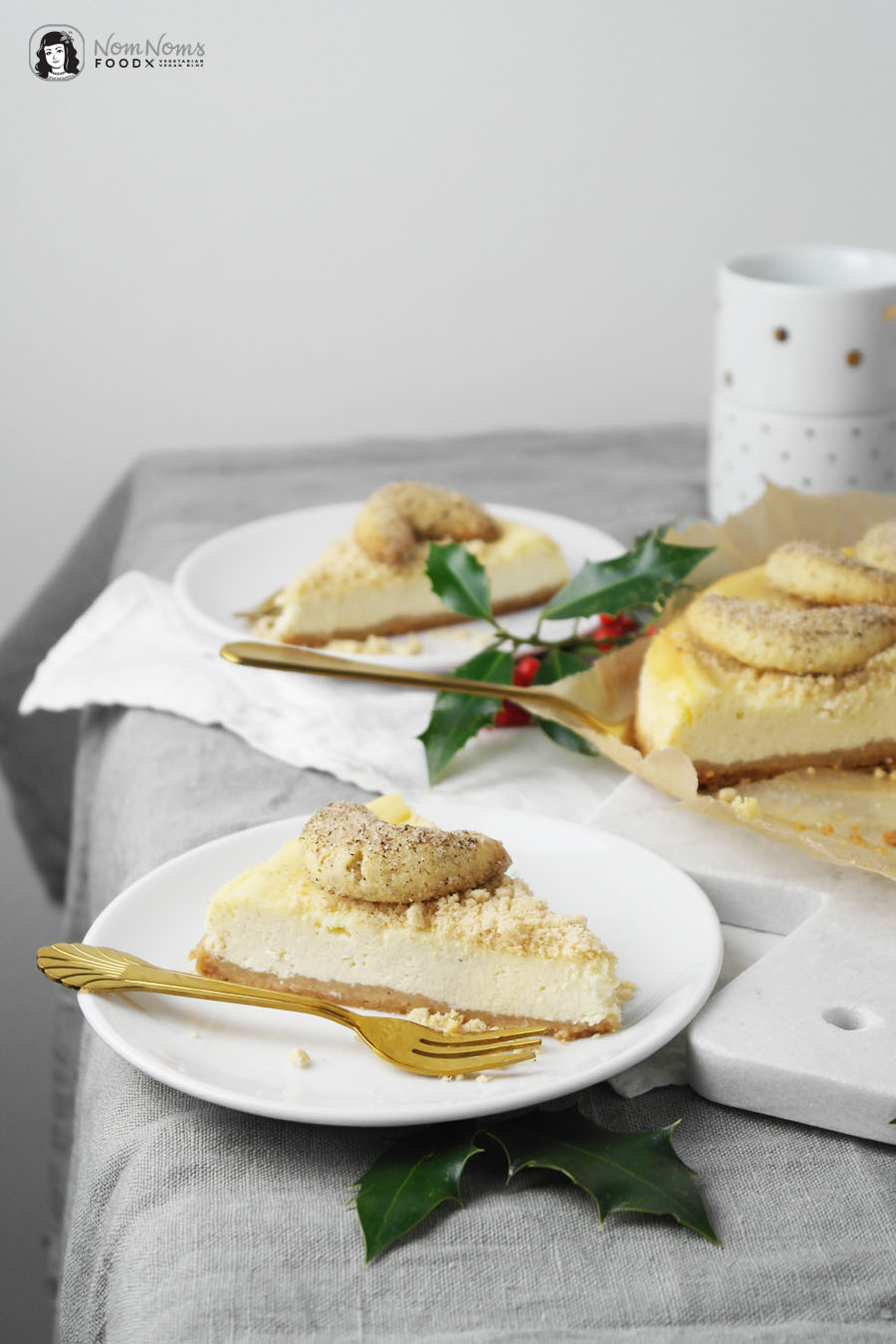 Vanillekipferl Käsekuchen