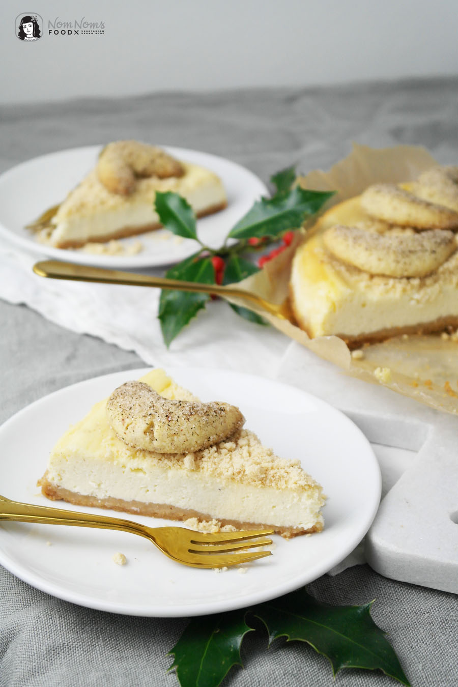 Vanillekipferl Käsekuchen
