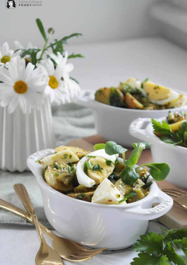 Kartoffelsalat mit Ei, Honig-Senf-Dressing und Feldsalat | Senfei aus Sachsen-Anhalt mal anders ❤