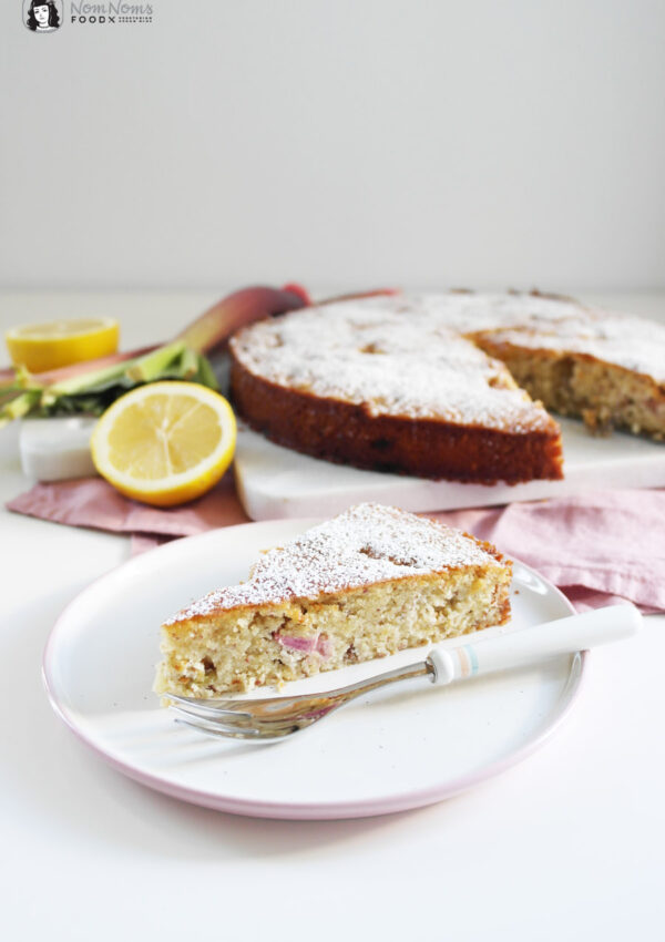 Rhabarber-Zitronen-Mandelkuchen ohne Mehl ❤