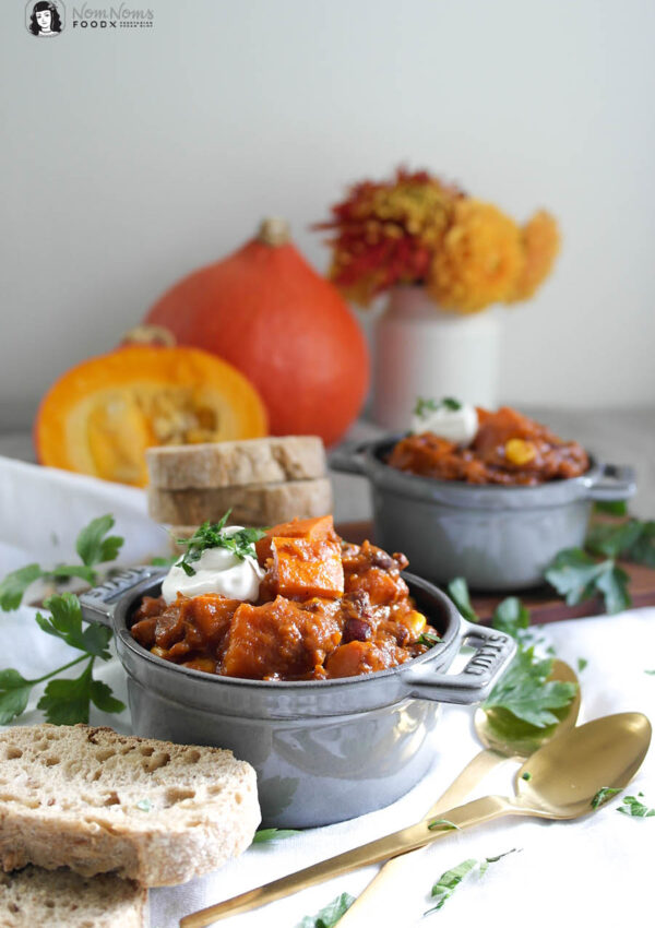 Veganes Kürbis Chili sin Carne | Veganes Chili con Carne mit Kürbis ❤