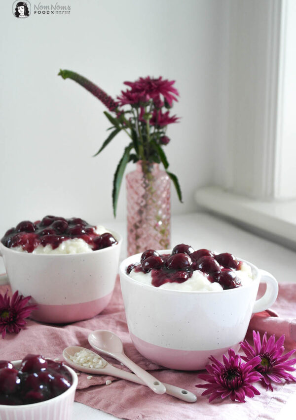Omas schneller cremiger Milchreis mit Kirsch-Kompott ❤
