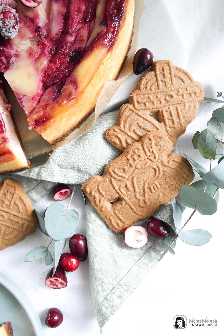 Weiße Schokolade Cranberry Käsekuchen Cranberry White Chocolate Cheesecake Xmas Boom kulinarischer Adventskalender
