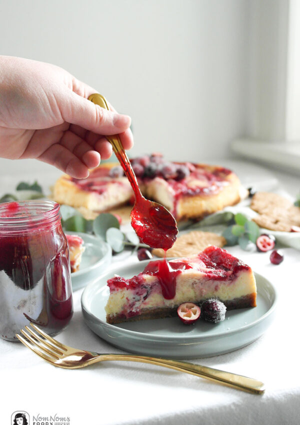 Weiße Schokolade Cranberry Käsekuchen | Cranberry White Chocolate Cheesecake ❤