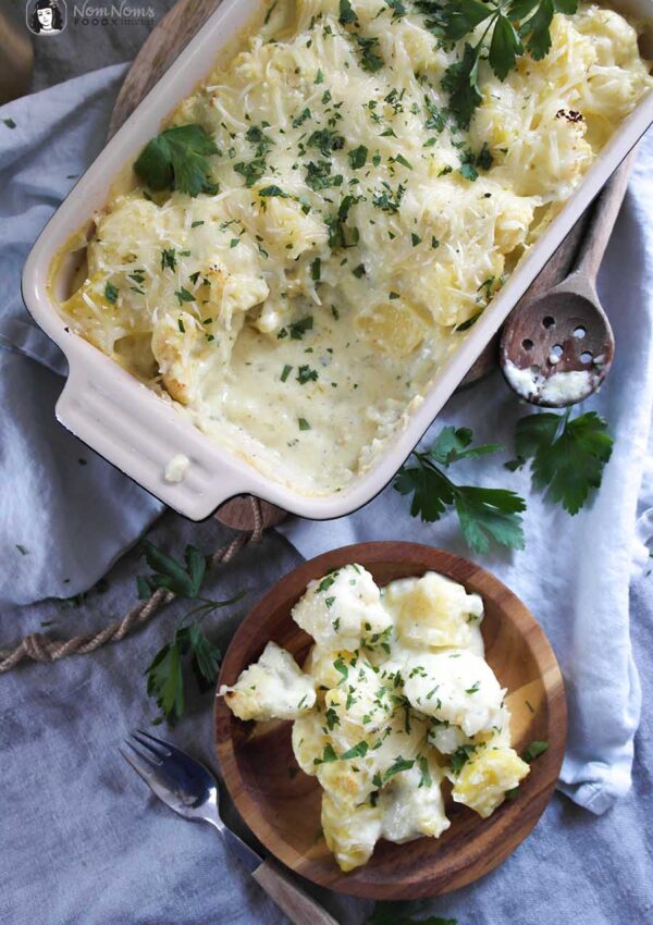 Cremiger und veganer Blumenkohl-Kartoffel-Auflauf ❤