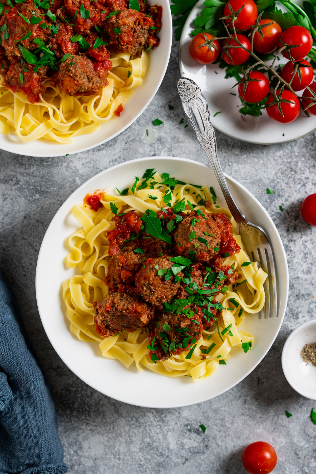 vegane Meatball Pasta Rezept fuer Linsenbaellchen Mirja Kuechenchaotin veganuary