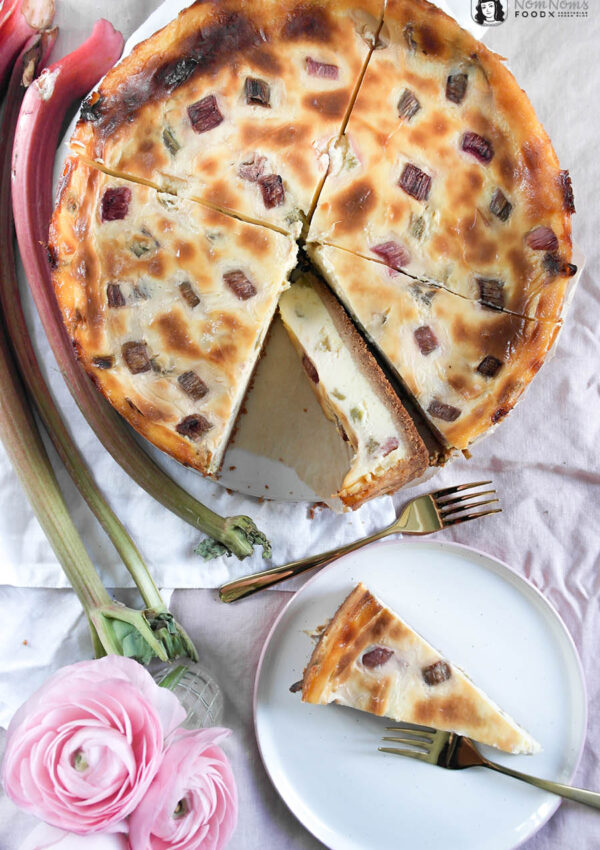 Einfacher und cremiger Rhabarber-Schmandkuchen Rhabarber Boom