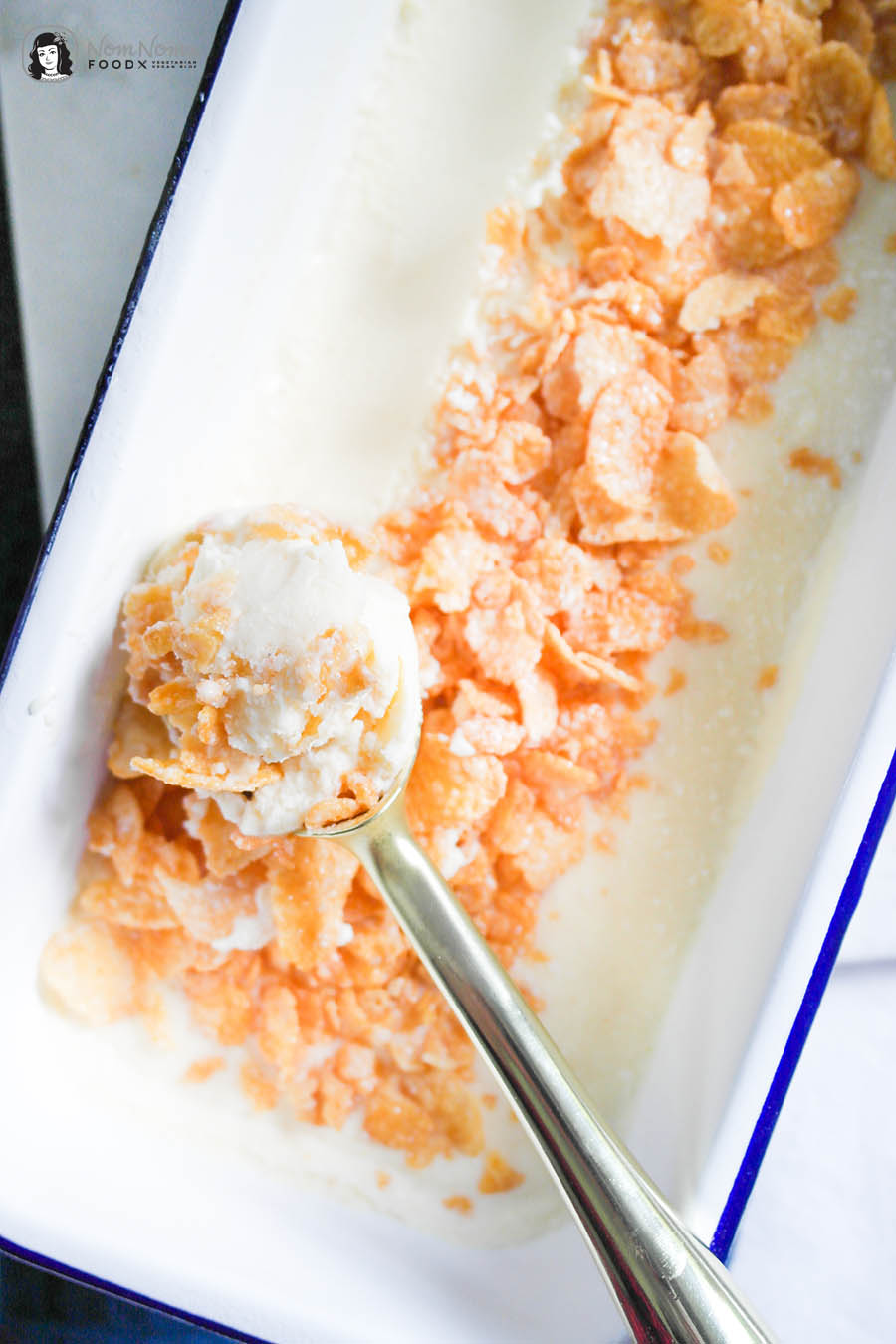 Cornflakes Eiscreme ohne Eismaschine