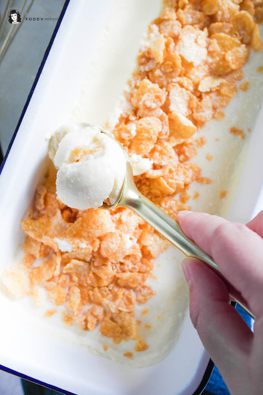 Cornflakes Eiscreme ohne Eismaschine