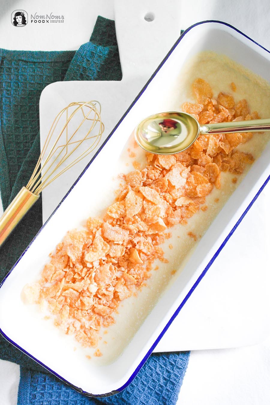 Cornflakes Eiscreme ohne Eismaschine