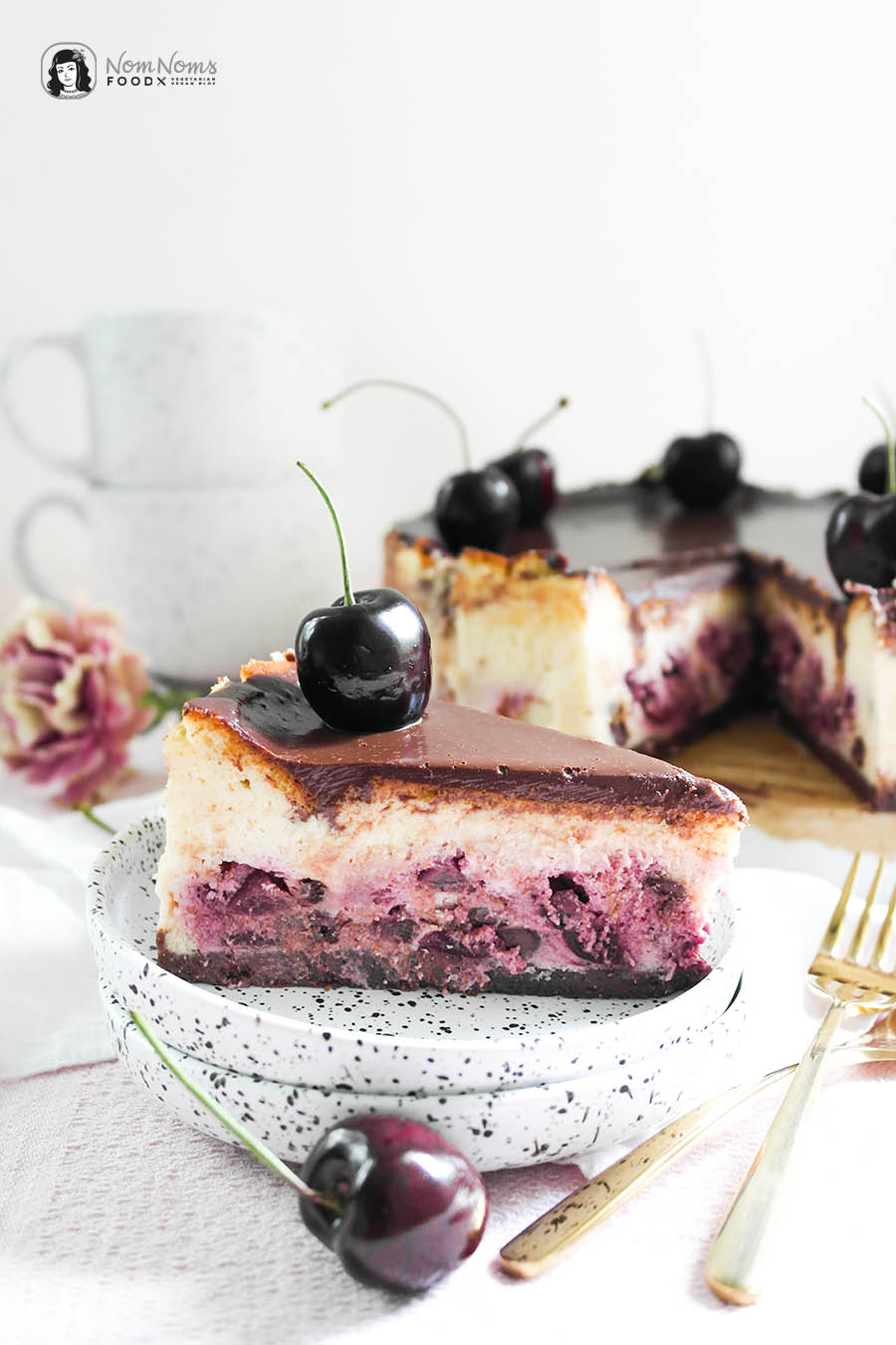 Kirsch-Käsekuchen mit Schokolade Schwarzwälder-Kirsch-Käsekuchen
