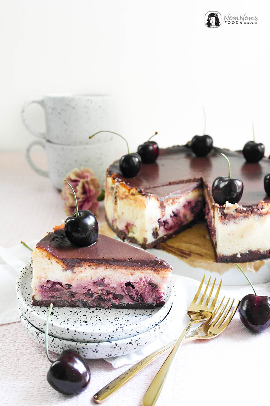 Kirsch-Käsekuchen mit Schokolade Schwarzwälder-Kirsch-Käsekuchen