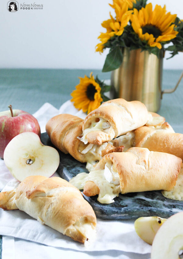 Schnelle köstliche Apfel-Camembert-Taschen mit Honig ❤