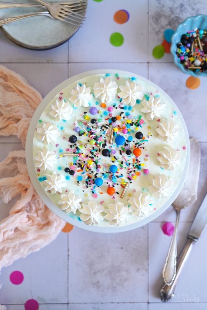Funfetti Cheesecake Geburtstagsfeier zu 10 Jahren Nom Noms food