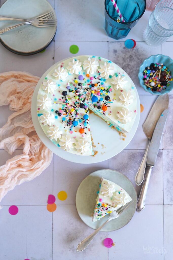 Funfetti Cheesecake Geburtstagsfeier zu 10 Jahren Nom Noms food