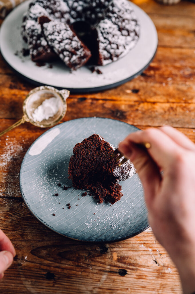 Gugelhupf mit Schoko-Lebkuchen zum Geburtstag Geburtstagsfeier zu 10 Jahren Nom Noms food