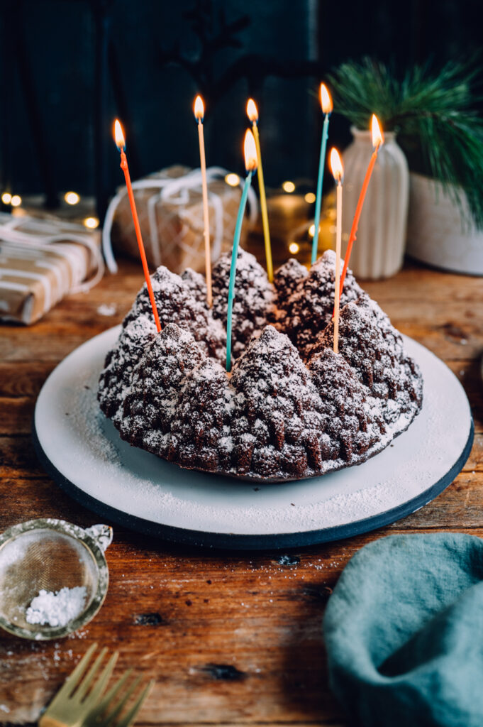 Gugelhupf mit Schoko-Lebkuchen zum Geburtstag Geburtstagsfeier zu 10 Jahren Nom Noms food