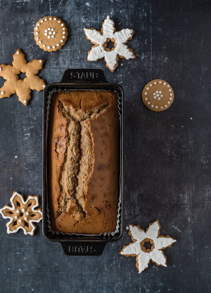 Lebkuchen-Kuchen - fluffiger Gewürzkuchen mit Orangen-Frischkäse Geburtstagsfeier zu 10 Jahren Nom Noms food
