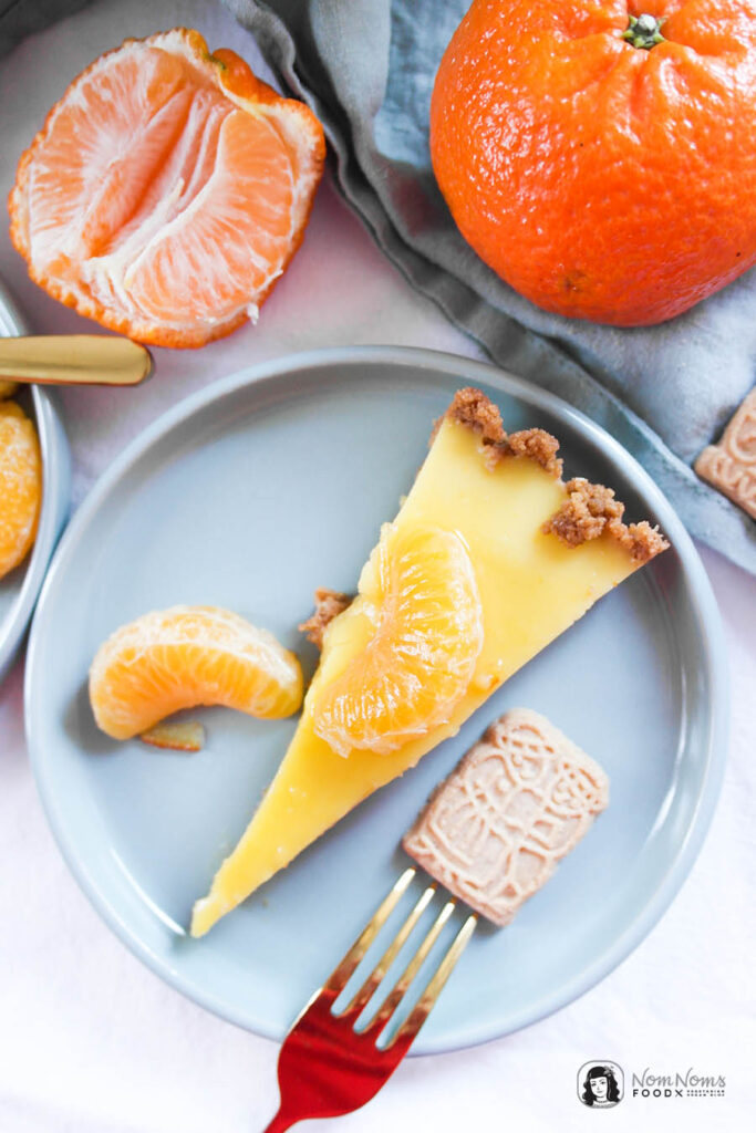 Vegane Mandarinen Tarte mit Spekulatius-Boden ohne Backen
