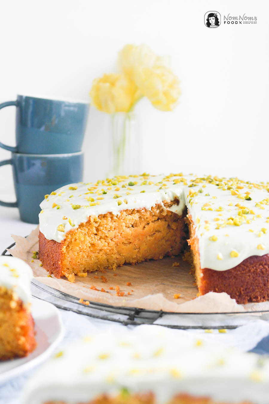 Karottenkuchen mit Pistazien-Frischkäse-Creme