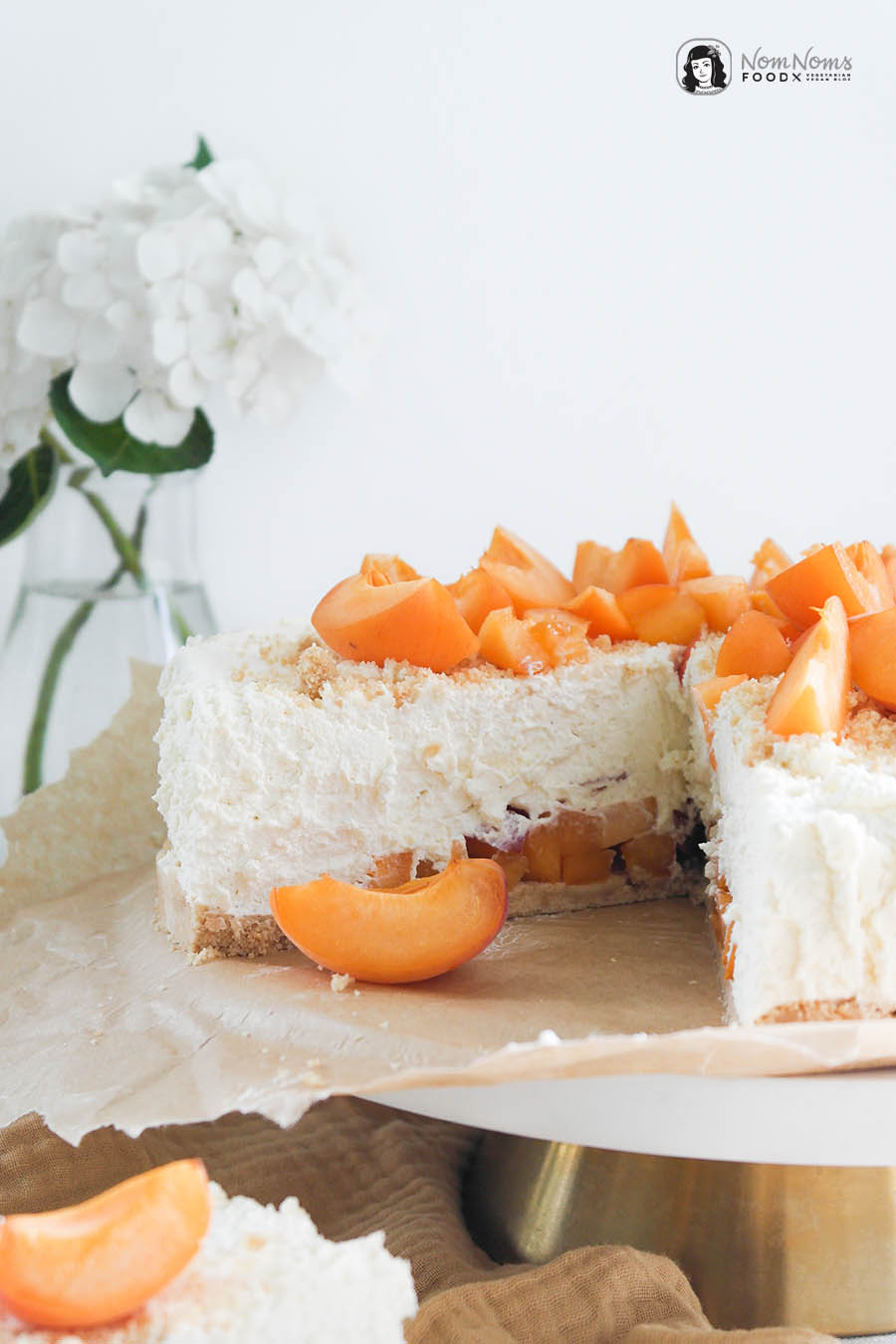 Veganer Aprikosen-Käsekuchen ohne Backen