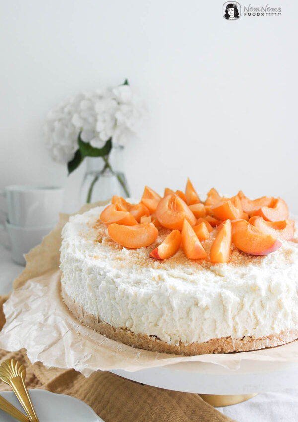 Veganer Aprikosen-Käsekuchen ohne Backen ❤