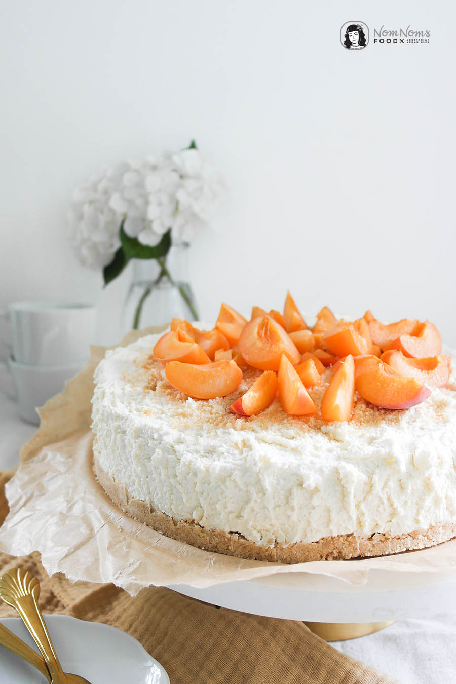 Veganer Aprikosen-Käsekuchen ohne Backen