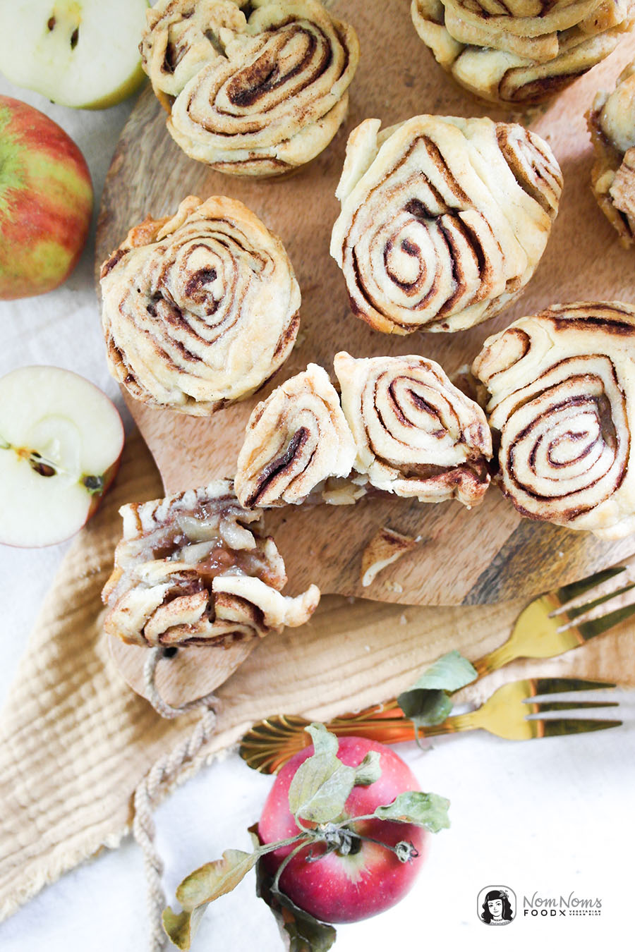 Apfel-Zimtschnecken-Küchlein aus der Muffin Form