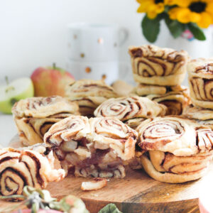 Apfel-Zimtschnecken-Küchlein aus der Muffin Form
