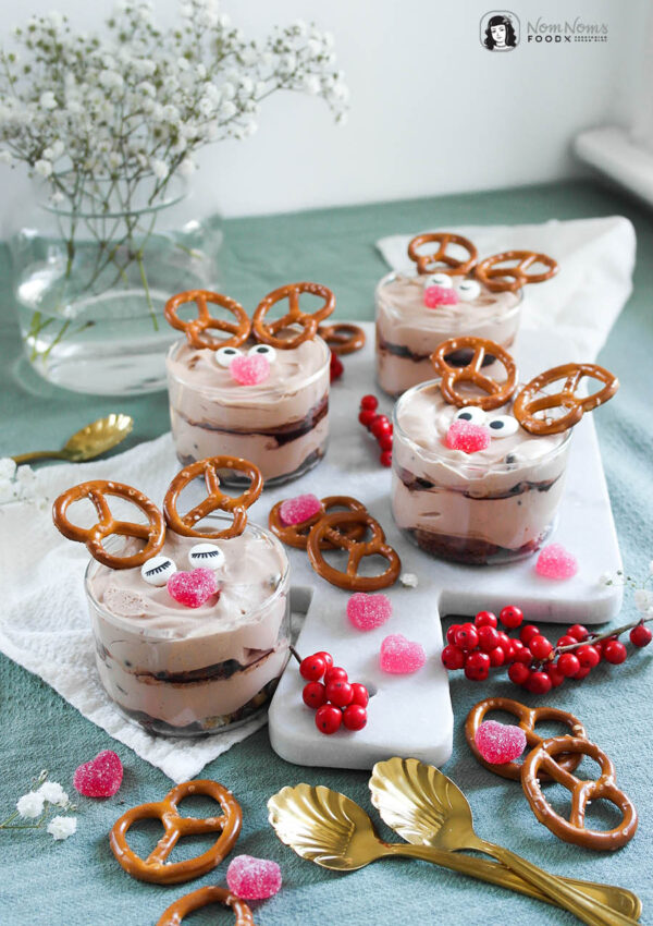Süßes Rentier-Dessert – Schokoladen-Dessert im Glas ❤