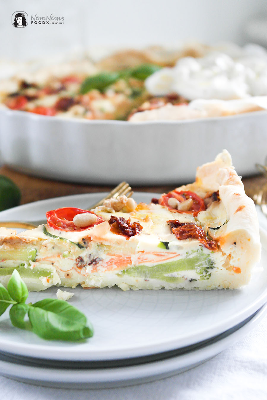 Bunte Gemüse-Quiche mit Burrata #WirSindBuntBoom Foodblogs gegen Rechts