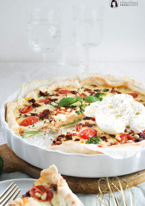 Bunte Gemüse-Quiche mit Burrata #WirSindBuntBoom ❤