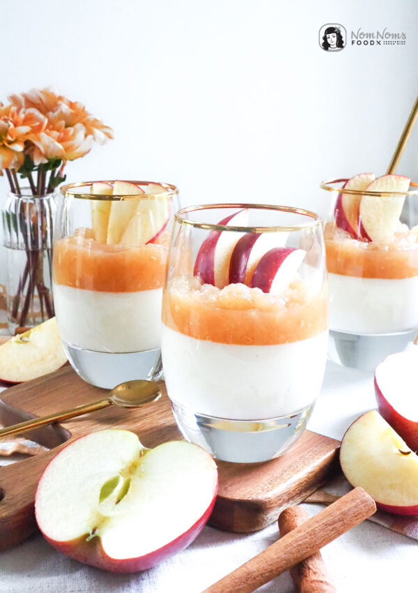 Kefir-Vanille-Creme mit Apfel-Zimt-Kompott ❤