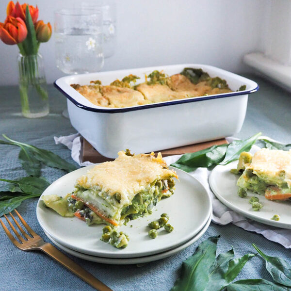Frühlings-Gemüse-Lasagne mit Bärlauch ❤